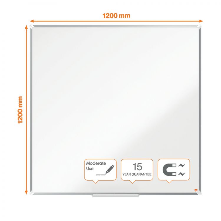 Nobo 1915157 Premium Plus Steel Magnetic Whiteboard 1200x1200mm - Image 6
