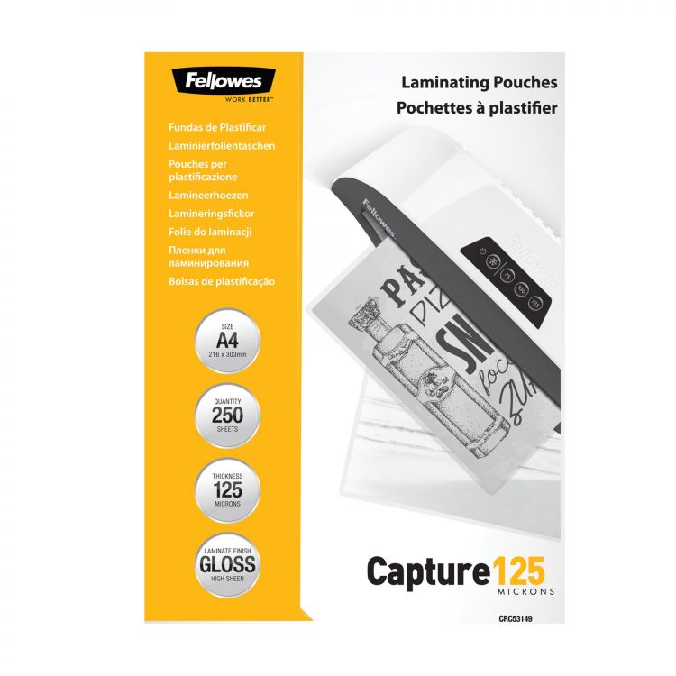 Fellowes 5314903 A4 125Mic Pouch 250pk - Image 1