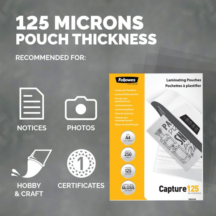 Fellowes 5314903 A4 125Mic Pouch 250pk - Image 3
