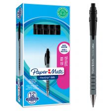 Paper Mate 2108217 FlexGrip Gel Pens Black Pack Of 12 thumbnail 1