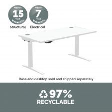 Fellowes Levado Height Adjustable Desk (Base Only) - White thumbnail 7