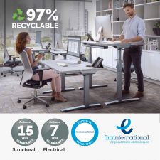 Fellowes Levado Height Adjustable Desk (Base Only) - Silver thumbnail 4