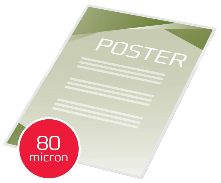 GBC IB589782 A2 Gloss 80 Mic Laminating Pouches - Pack of 100