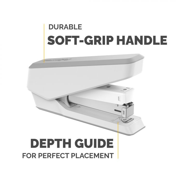 Fellowes LX850 25 Sheet Full Strip Easy Press Stapler - White - Image 4