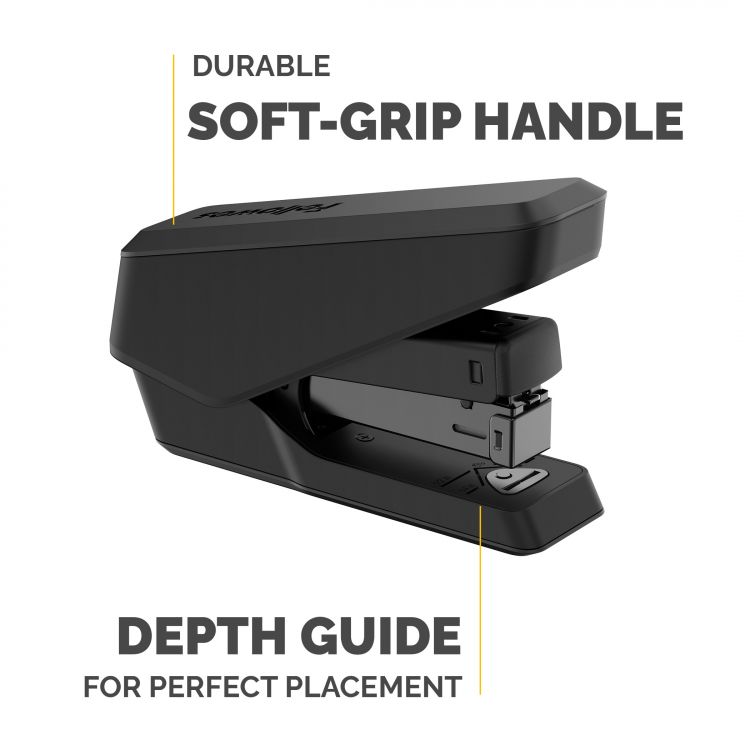Fellowes LX840 25 Sheet Half Strip Easy Press Stapler - Black - Image 2