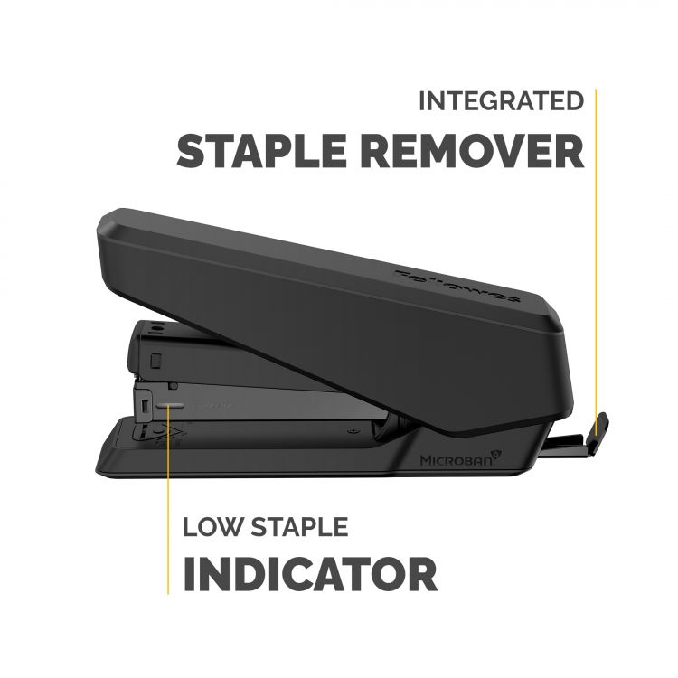 Fellowes LX850 25 Sheet Full Strip Easy Press Stapler - Black - Image 4