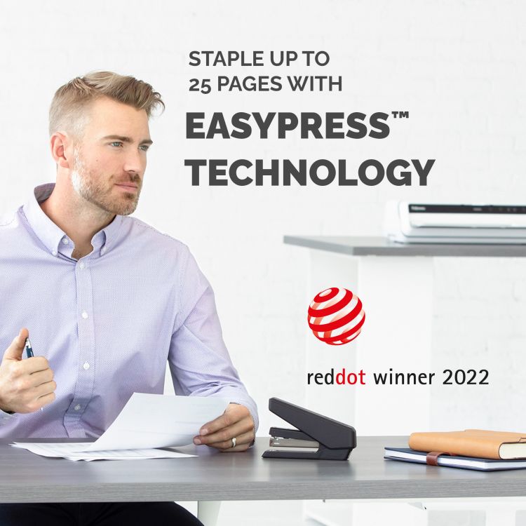 Fellowes LX850 25 Sheet Full Strip Easy Press Stapler - Black - Image 6