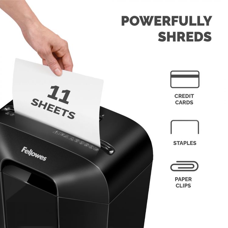 Fellowes Powershred LX70 Cross cut Shredder Black - Image 3