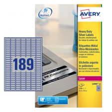 Avery L6008-20 Resistant Labels 20 sheets - 189 Labels per Sheet