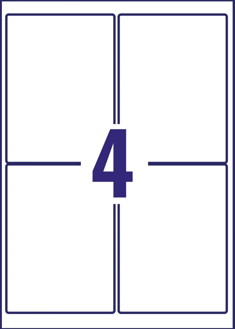 Avery B3483-50 Ultra Resistant Labels 50 sheets - 4 Labels per Sheet - Image 1