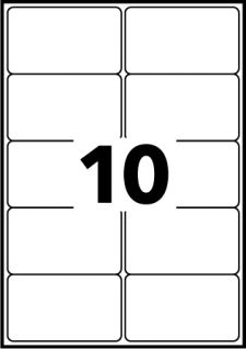 Avery B7173-50 Ultra Resistant Labels 50 sheets - 10 Labels per Sheet thumbnail 1