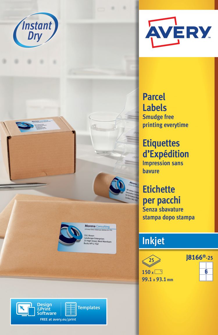 Avery J8166-25 Parcel Labels 25 sheets - 2 Labels per Sheet - Image 3