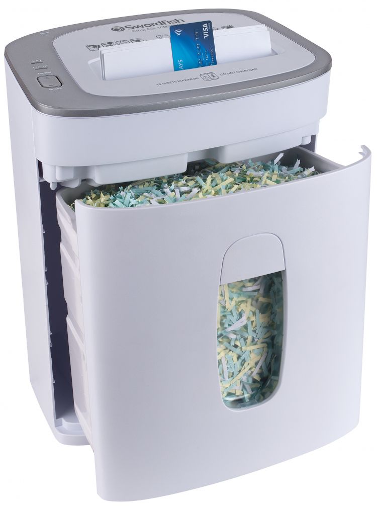 Swordfish 1000XC Plus 10 Sheet Cross Cut Shredder White