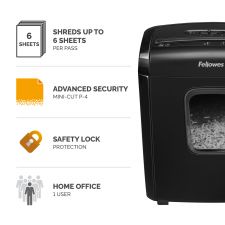 Fellowes Powershred 6M Mini Cut Shredder thumbnail 2