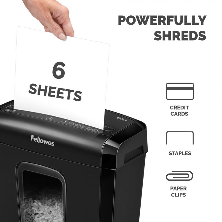 Fellowes Powershred 6M Mini Cut Shredder - Image 3