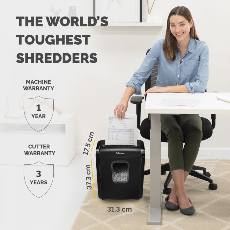 Fellowes Powershred 6M Mini Cut Shredder - Image 7