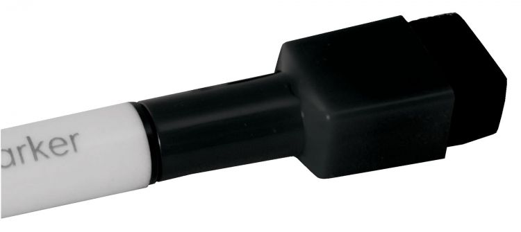 Nobo 1903792 Assorted Colour Mini Whiteboard Pen with Magnetic Eraser Cap Pack of 6 - Image 2