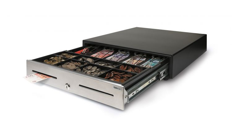 Safescan HD-4646S Heavy Duty Cash Drawer with 8 Coin and 4 Note Trays - Image 6