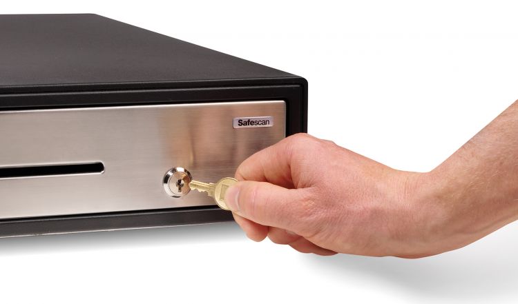 Safescan HD-4646S Heavy Duty Cash Drawer with 8 Coin and 4 Note Trays - Image 4