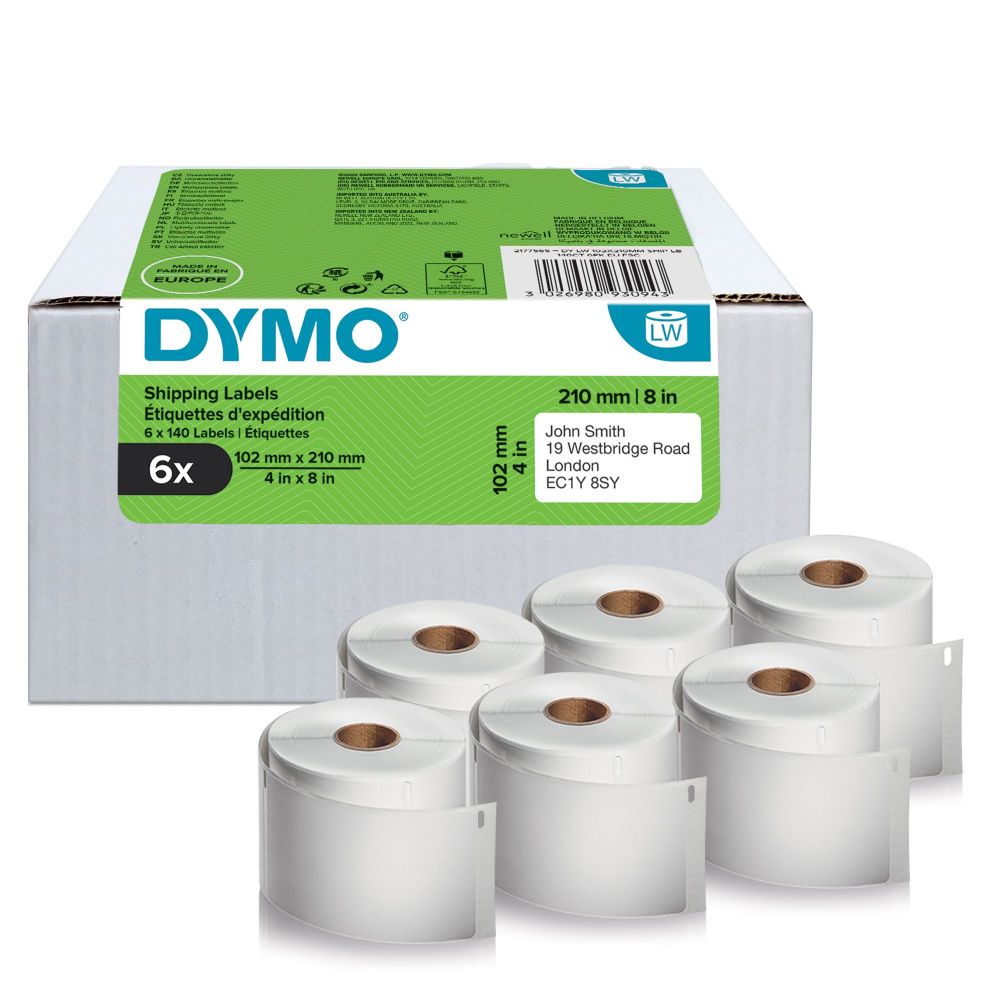 Dymo 2177565 LW Extra Large DHL Shipping Label Pack of 6