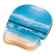 Fellowes 9179301 Sandy Beach Photo Gel Mouse Pad with Wrist Support thumbnail 1