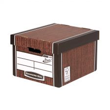 Bankers Box Premium Classic Box Woodgrain Pack of 10 thumbnail 1