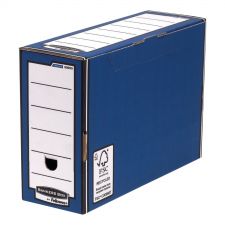 Bankers Box Premium Transfer File 127 mm Blue Pack of 10 thumbnail 1