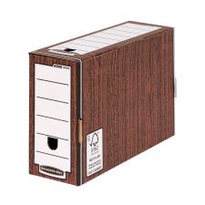 Bankers Box 127MM Woodgrain Transfer Box Pack of 5 thumbnail 1