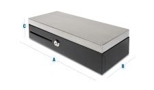 Safescan HD-4617C Flip Top Cash Drawer with 8 Coin and 8 Note Trays thumbnail 2