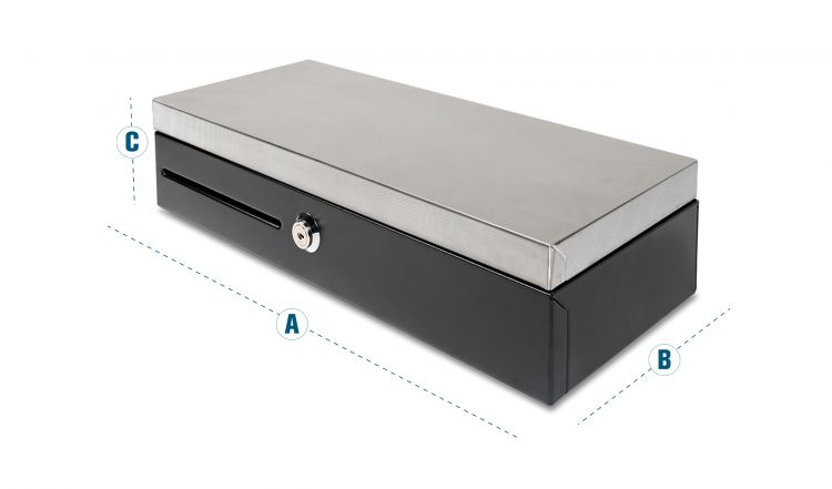 Safescan HD-4617C Flip Top Cash Drawer with 8 Coin and 8 Note Trays - Image 2