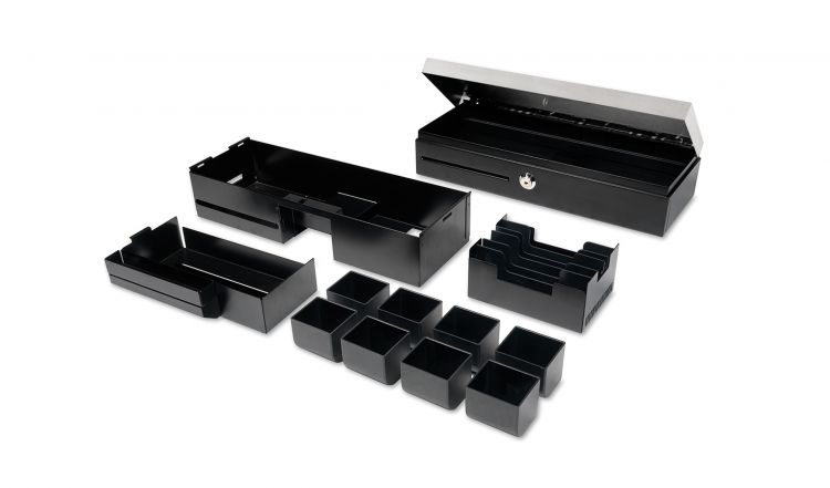 Safescan HD-4617C Flip Top Cash Drawer with 8 Coin and 8 Note Trays - Image 4