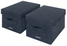 Leitz Fabric Small Storage Box with lid Pack of 2 thumbnail 1