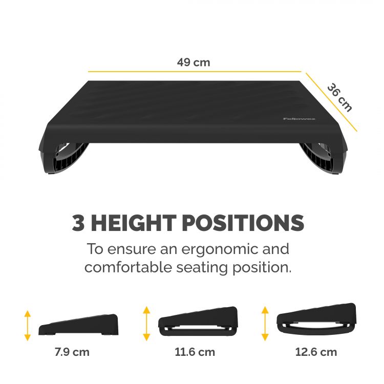 Fellowes Breyta Foot Rest Black - Image 5