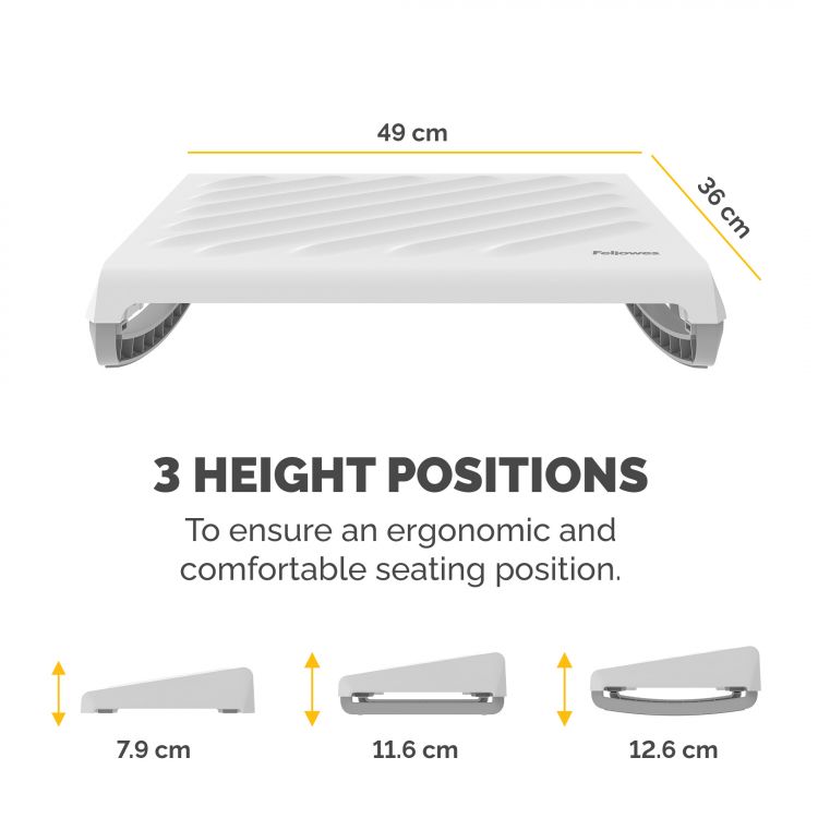 Fellowes Breyta Foot Rest White - Image 5
