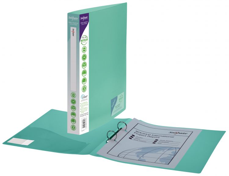Snopake 15918 ReBorn Recycled A4 2 O-Ring 25 mm Ringbinder Polyfile Pack of 5 - Image 3