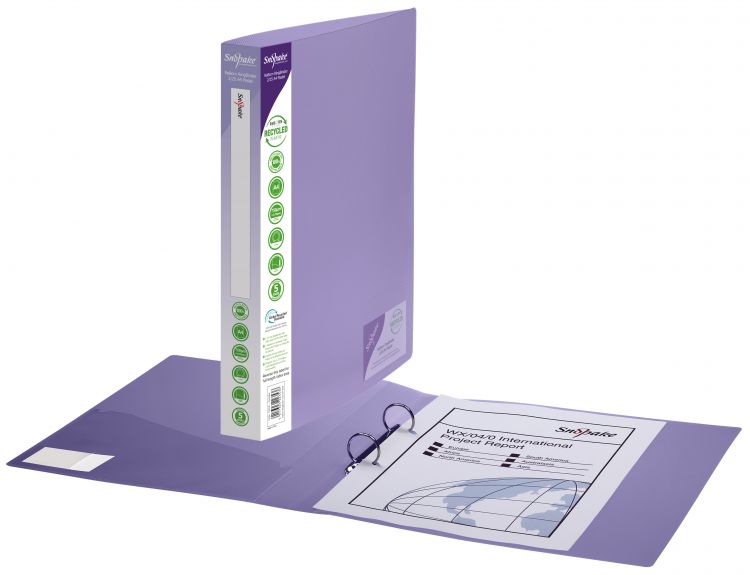 Snopake 15918 ReBorn Recycled A4 2 O-Ring 25 mm Ringbinder Polyfile Pack of 5 - Image 5