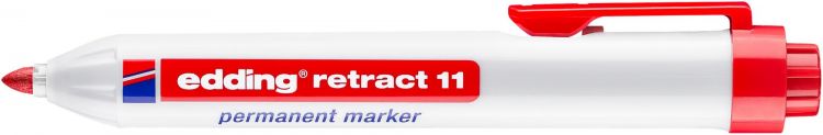 edding 11 Retract Permanent Marker Red Box of 10 - Image 2