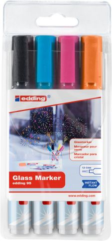 edding 95 Glass marker Pack of 4 thumbnail 2