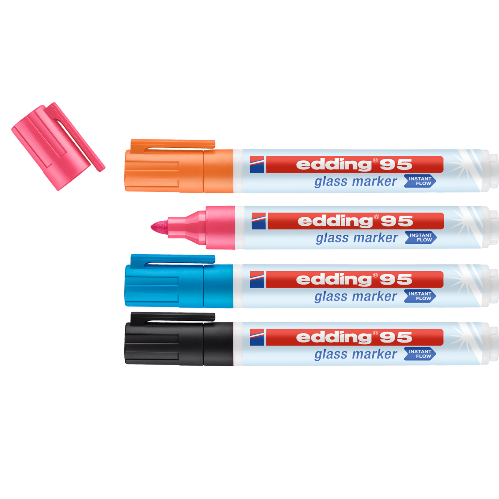 edding 95 Glass marker Pack of 4