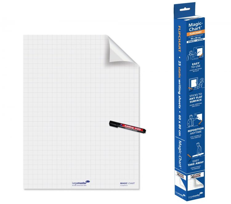 Legamaster Magic-Chart Gridded Flipchart Foil 60x80cm - Image 5