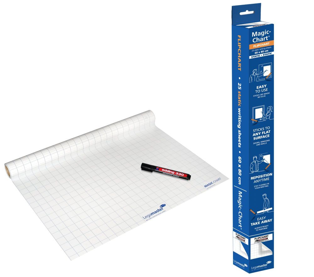Legamaster Magic-Chart Gridded Flipchart Foil 60x80cm