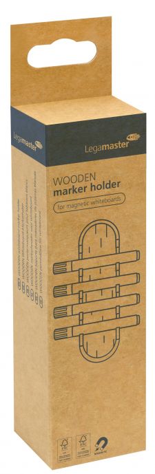 Legamaster WOODEN Whiteboard Marker Holder Magnetic thumbnail 2