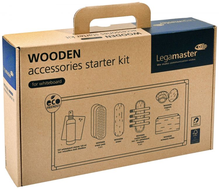 Legamaster WOODEN Whiteboard Accessory Set 17-piece - Image 4