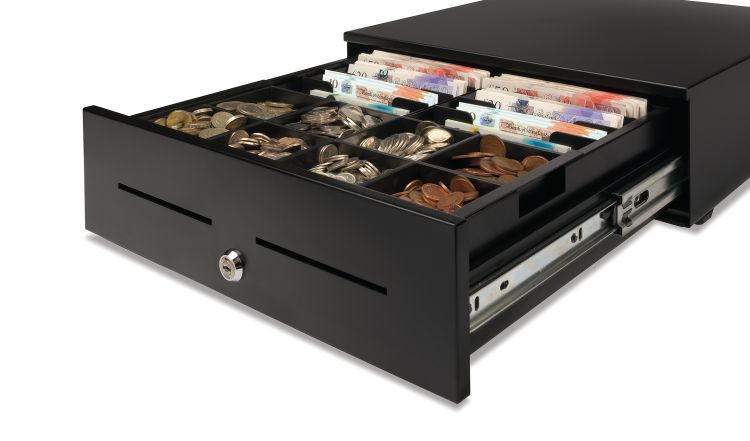 Safescan HD-4142 Heavy Duty Cash Drawerwith 8 Coin and 8 Note Trays - Image 6