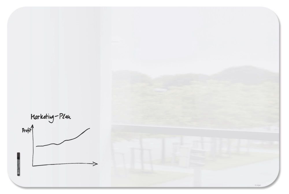 Sigel Artverum Polished Glass Board White 1800x1200x10mm