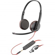 HP Poly Blackwire C3225 3.5mm and USB UC Stereo Headset with USB-A to C Adaptor thumbnail 1