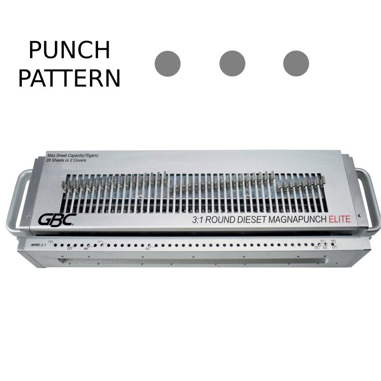 GBC 4410047 Interchangeable 3:1 Round Wire Die Set