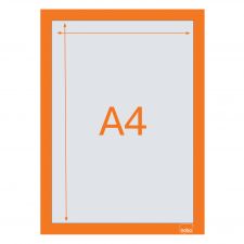 Nobo 1915695 Self-adhesive Magnetic Poster Frame A4 Orange thumbnail 1