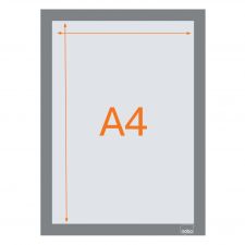 Nobo 1915696 Self-adhesive Magnetic Poster Frame A4 Silver thumbnail 1