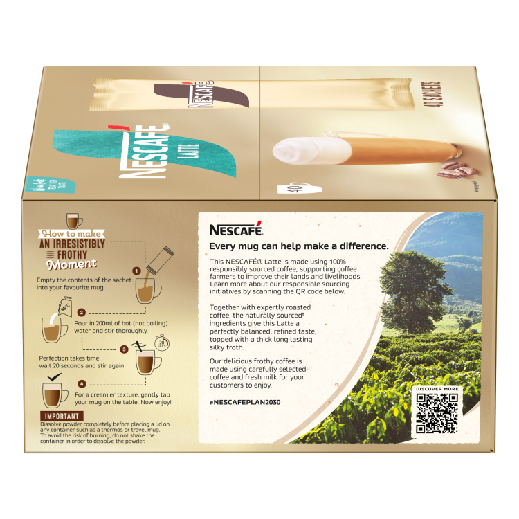 NESCAFE Latte Coffee Sachets 40 x 18g - Image 6
